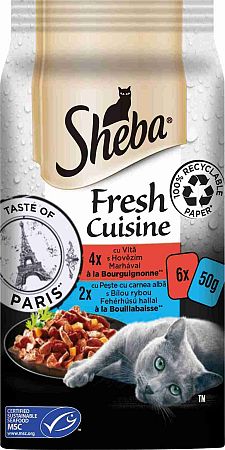 SHEBA Kapsička pre mačky Fresh Cuisine - Taste of Paris