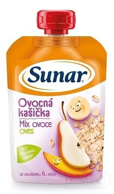 Sunar Ovocná kašička mi x ovoce ovesné vločky 120 g