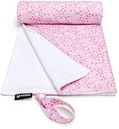 T-TOMI Changing Pad Pink Dots prateľná prebaľovacia podložka 50 x 70 cm 1 ks