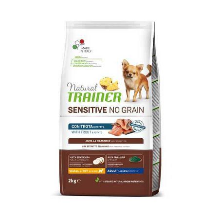 Trainer Natural Sensitive Dog NO GRAIN mini pstruh 2 kg