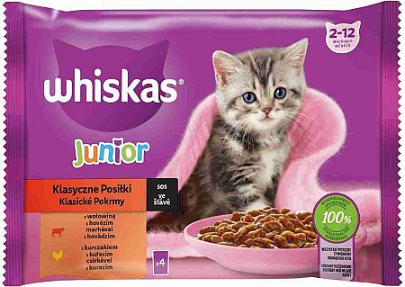 WHISKAS Junior klasický výber 4 x 85 g