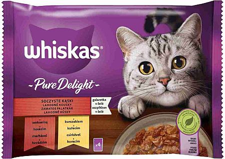 WHISKAS Pure Delight klasický výber v želé 4 x 85 g