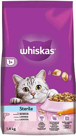 Whiskas Sterile s lososem 1,4 kg